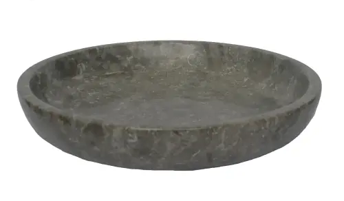 Product image of the product “Round Bowl, Ø 24 cm | Grey Marble, Polished Finish ”